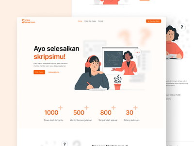 Skripsiselesai.com (Online Class Landing Page Design)