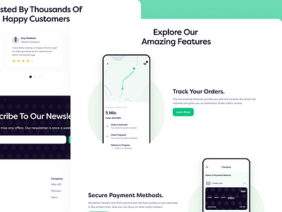 Landing Page for Groceries Delivery App design landing page layout responsive ui ux web