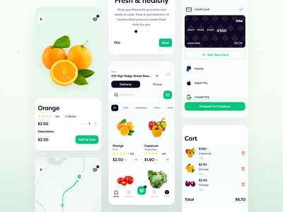 Groceries Delivery App delivery design grocery layout mobile responsive ui ux