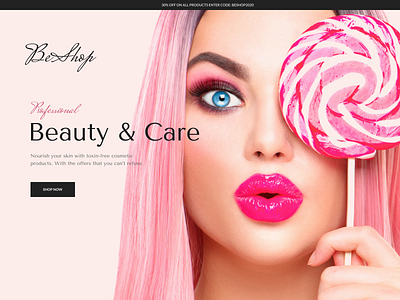 BeShop - Beauty eCommerce Template beauty body care clean cosmetics creative design ecommerce makeup shop skincare spa store template ui