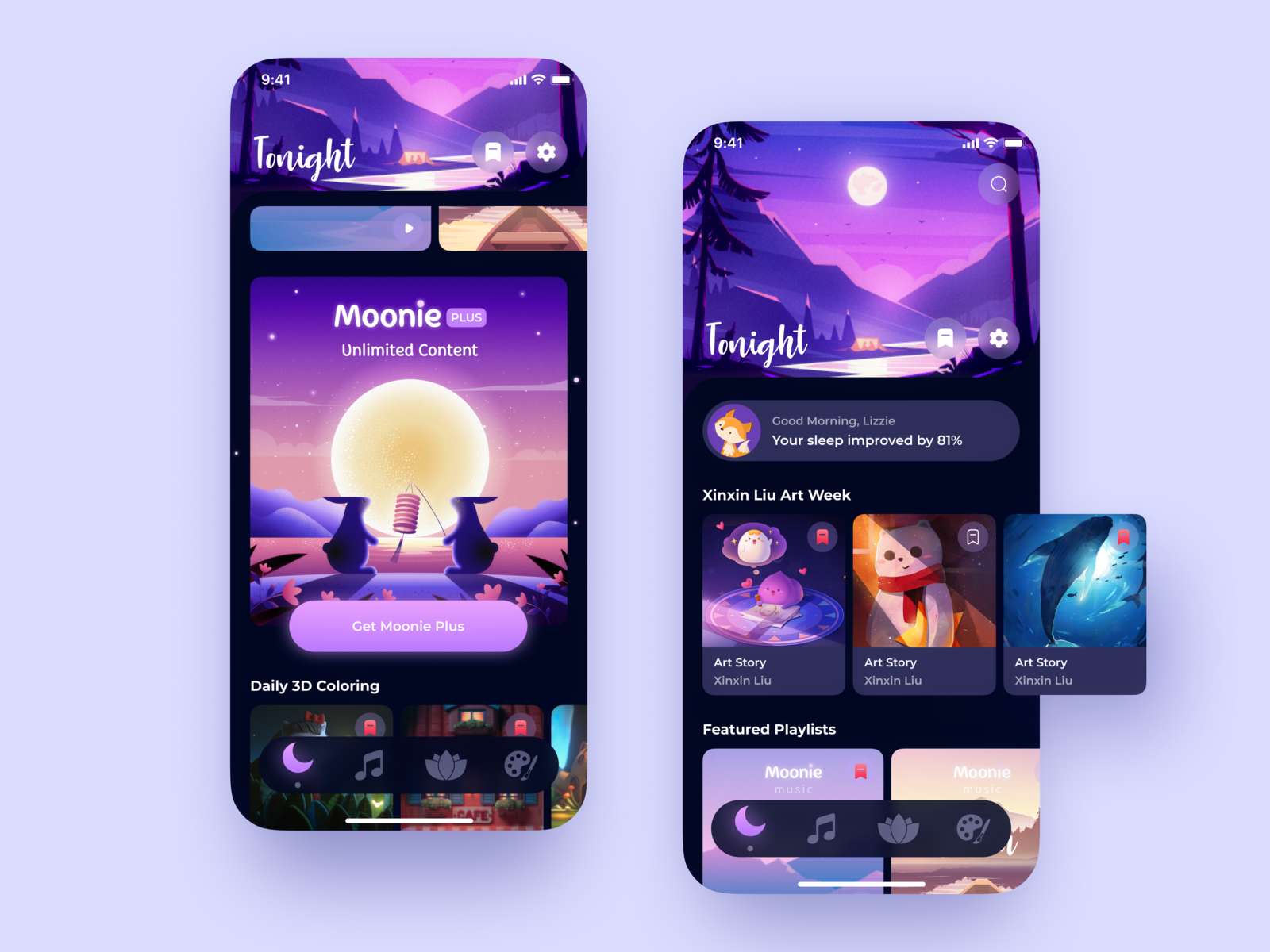 moonie-go-to-sleep-happy-and-relaxed-by-anna-feshchenko-on-dribbble