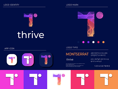 Thrive Lettermark logo design