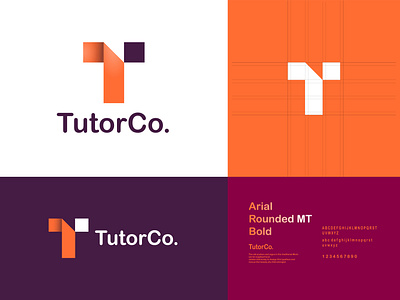 TutorCo. Personal Brand Logo brading brand identity branding concept graphic design idea lettering lettermark lettermark logo logo logo trends 2020 logotype minimal modern personal logo t letter t letter logo tutor type typography