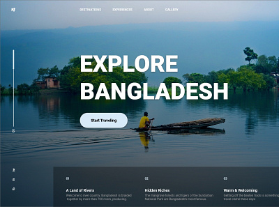 Explore Bangladesh - Website Design concept idea travel trends 2021 ui uidesign uxdesign webdesign webdesigner website design