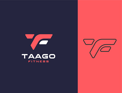 taago Fitness Logo animal branding business concept design flat geometric hand drawn idea line art lion logo mark minimal minimalist modern shape simple sketch type