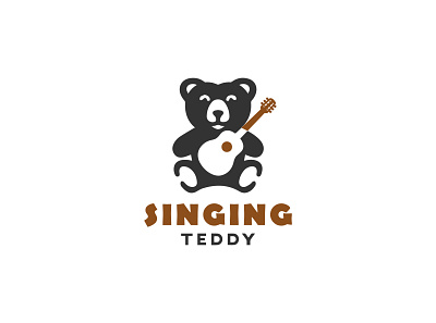 Teddy logo animal bear brand identity branding concept creative design designer guiter logo logotype minimal minimalist modern music negative space singer song teddy visual identity