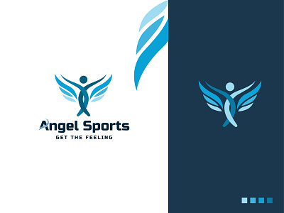 Angel Sports Logo angel branding concept creative cricket design guidebook guideline idea identity logo logos logotype minimal minimalist modern shop sports store visual