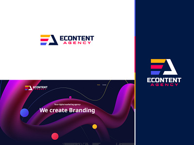 Econtent Agency Logo agency brand identity branding business company concept design digital agency graphic design idea logo logo designer logo maker logotype minimal modern professional startup team visual graphics