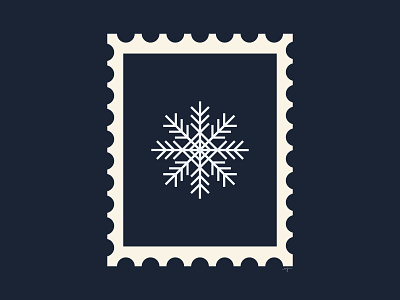 Snowflake stamp ❄️ adobe illustrator design illustration illustrator retro stamp stamp design