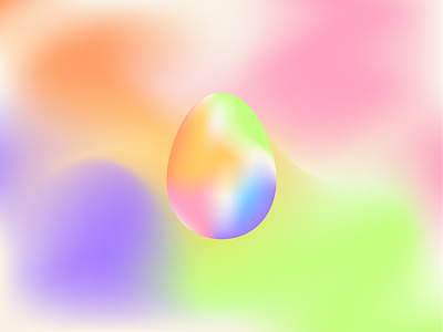 Easter Egg design digital illustration easter egg gradient illustrator minimalist pastel colors vector