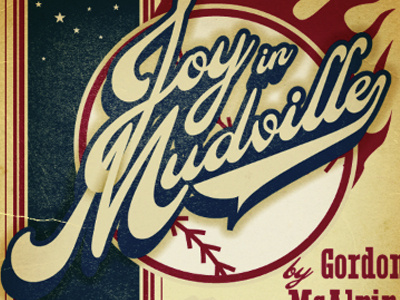 Joy in Mudville Book Cover Design baseball type