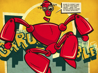 Kung Fu Robot iPad App graphic novel ipad robot