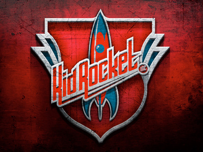 Kid Rocket 3d logo 3d logo metal rocket