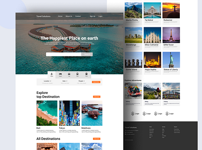 Travel Landing page Ui design