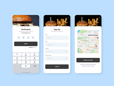 Food apps ui design screen food order app