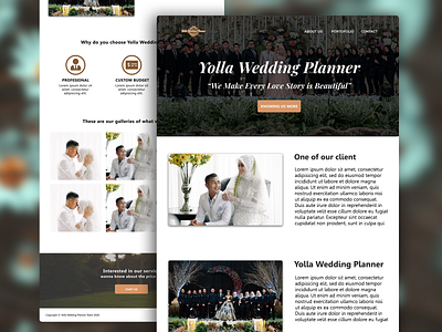 Wedding Planner Company Profile - Exploration company profile company profile design design ui ux web design website wedding weddings