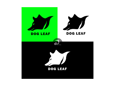 DOG LEAF LOGO dog dog logo leaf logo logo design logos