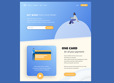 Credit Card Landing Page design ui ux web web design webdesign