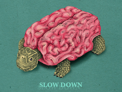 Slow animals illustrated illustration illustrator meditation pop popculture popsurrealism slowmotion stippling