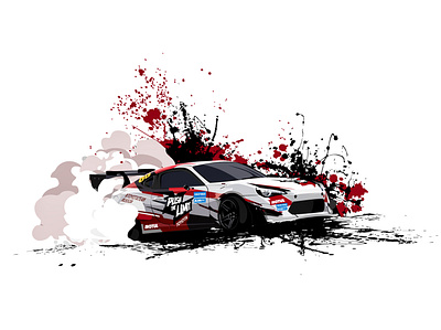 gt86 Nikita Shikov car illustration vector