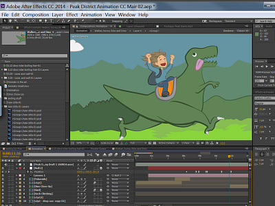 Dinosaur riding animation