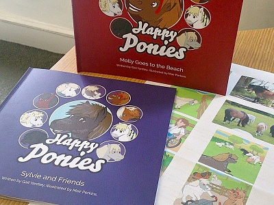 Happy Ponies Published Children's Book adobe illustrator animals books cartoon childrens books illustration ponies print published vector