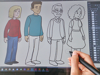 Drawing characters for After Effects animation after effects character animation characters hand drawn illustration photoshop textured wacom