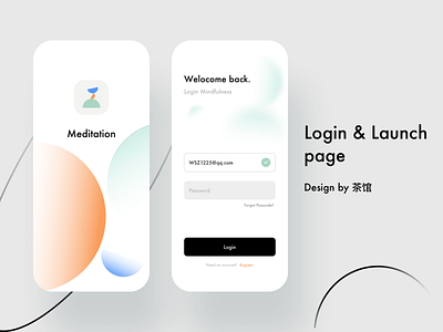 Mindfulness / Mediation UI design 01 app design illustration logo ui ux