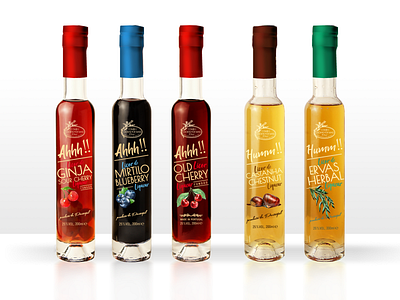 AHHH!! HUMM!! FRUIT LIQUOR alcohol packaging beverage design beverage packaging label label design wine label