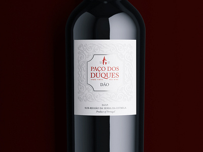 Wine Label - "Paço dos Duques" Red Wine alcohol packaging beverage design illustrator label wine label wine label design