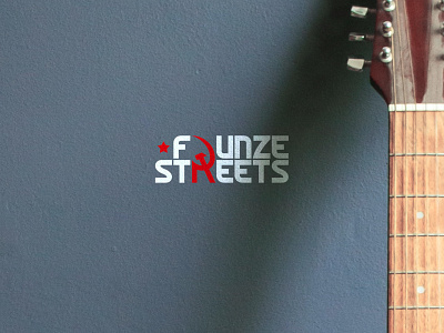 Logo for "Frunze Streets" music band band design frunze instrumental logo logo design music soviet union typography vector