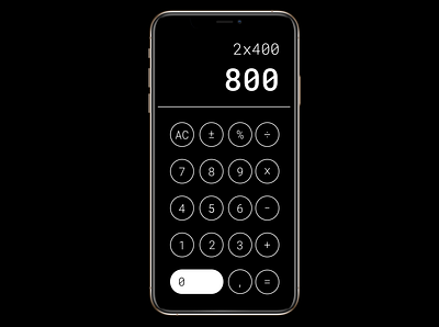 004 DailyUI Challenge - Calculator app calculator dailyui dailyuichallenge design figma figmadesign flat minimal mobile mobile app