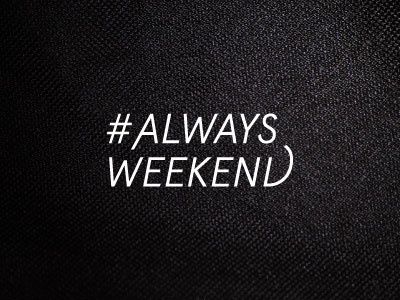 #alwaysweekend clothing concept logo type treatment typography
