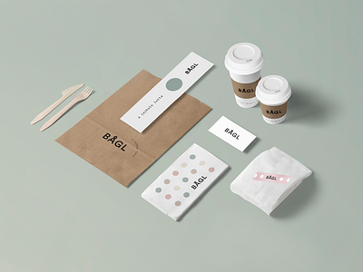 Mmm more bagel bagel concept mock up stationery visual identity