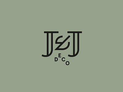 J&J Deco emblem lettering logo logo mark type
