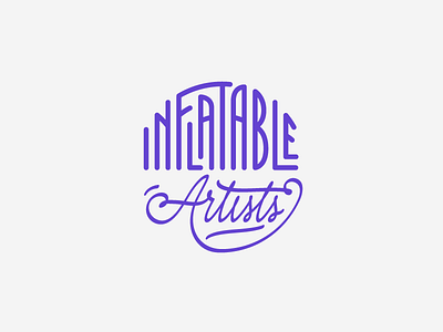 Inflatable Artists custom handlettering lettering logo logotype typography