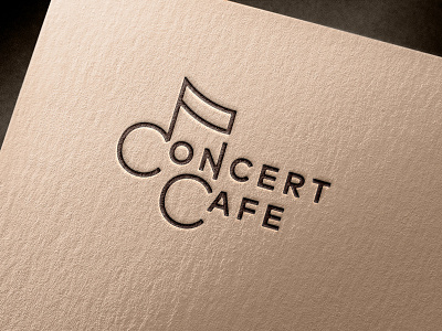 Concert Cafe custom flat design line art logo logo logo design logotype typography