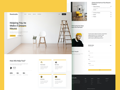 Flewstudio - Architect Studio Design Agency Landing Page agency concept design graphic design man ui uiux