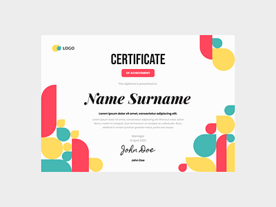 Colorful Fun Youth Certificate Template achievement appreciation award border certificate colorful coupon decoration diploma elegant fun template