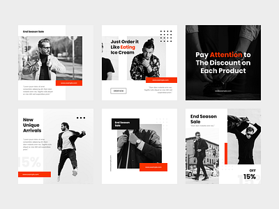 Minimal man fashion square banner and social media post template