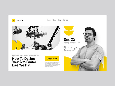 Podcast Landing Page UI Kits Template