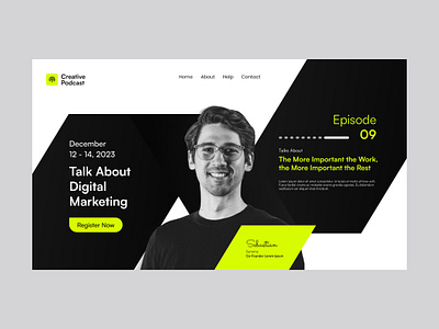 Podcast Landing Page UI Kits Template business design education illustration internet online page person technology template vector web