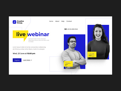 Live Webinar Landing Page UI Kits Template