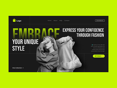 Fashion Landing Page UI Kit Template apparel background banner business buy cartoon clean cloth clothes clothing commerce concept