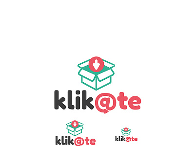 klikkate logo 3 art design flat icon illustrator lettering logo minimal typography vector