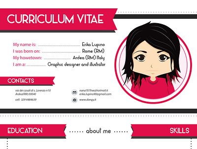 My curriculum vitae artwork creative design design digital illustration digitalart flat illustration illustrator typography vector