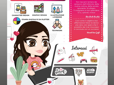 Infografic curriculum art chibi creative digitalart graphic graphicdesign illustration illustrator infografic portrait vector