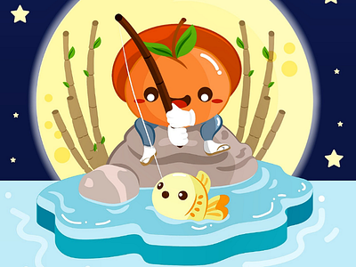 Pesca adobe art artwork characterdesign chibi digitalart food graphicdesign illustration illustrator kawaii vectorart