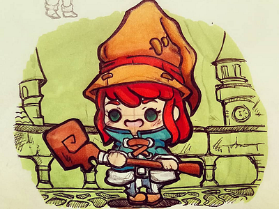 Vivi girl artwork characterdesign chibi copic cute final fantasy graphicdesign illustration illustrator inspiration kawaii sketch