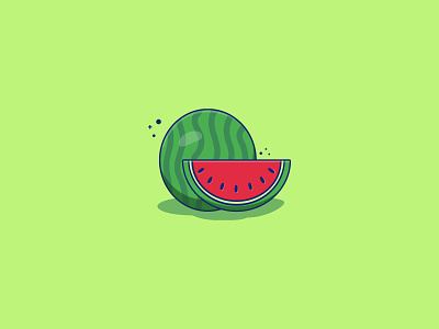 Watermelon Illustration creative design design flat design illustration minimal vector vector illustration